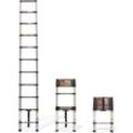 3.2M Teleskopleiter Edelstahl-Leiter Mehrzweck-Dachleiter Ausziehbare Schritt-Leiter Gerade Leiter, leichte Ausziehleiter, 150kg Tragfähigkeit