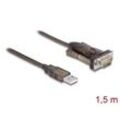 DeLOCK USB A/D-SUB 9 Kabel 1,5 m schwarz