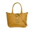 forty° Handtasche Damen Leder, gelb