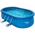 Summer Waves - Quick Up Pool oval Blau 457x305x107 cm
