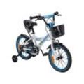 Actionbikes Kinderfahrrad Donaldo 16 Zoll, V-Brake-Bremsen, höhenverstellbar, Stützräder, Korb