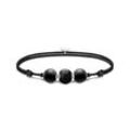 Armband Karma Secret mit schwarzen Obsidian Beads mattiert