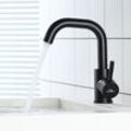 Auralum - Bad Wasserhahn Einhandmischer 360° Drehbar Waschtischarmatur Mischbatterie Amaturen Waschbecken Bad Waschtisch Armatur für Badezimmer