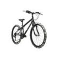 KS Cycling Kinderfahrrad 24'' Crusher schwarz-weiß RH 31 cm