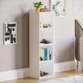 Home Discount - Oxford 4 Tier Cube Bücherregal Regal Lagerung Einheit, Weiß