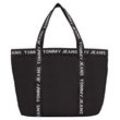 Tommy Jeans Shopper TJW ESSENTIAL TOTE, Handtasche Damen Tasche Damen Henkeltasche Recycelte Materialien, schwarz