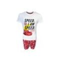 Disney Cars Schlafanzug Lightning McQueen (2 tlg) Pyjama Set kurzarm Jungen Shorty Gr. 98-128 cm
