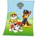 Kinderdecke Paw Petrol, PAW PATROL, mit Motiv, Kuscheldecke, blau|grün