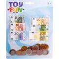 Toy Fun Eurocash Scheine und Münzen