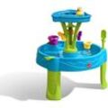 Summer Showers Splash Wasserspieltisch Kleiner Wassertisch mit 8-teiligem Zubehörset Garten Wasser Spieltisch für Kinder in Blau - Blau - Step2