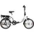 Zündapp E-Bike Faltrad Z110 20 Zoll RH 33cm 7-Gang 374,4 Wh weiß