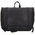 Harbour 2nd Cool Casual Kulturbeutel Leder 28 cm dark ash