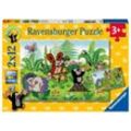 Ravensburger Kinderpuzzle - 05090 Gartenparty mit Freunden - Puzzle für Kinder ab 3 Jahren, mit 2x12 Teilen