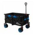 SAMAX Faltbarer Bollerwagen Offroad Travel - Schwarz/Blau - Black Edition