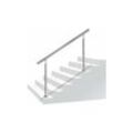 Edelstahl-Handlauf Geländer Treppengeländer mit 2 Pfosten für Balkon Treppen Innen und Außen - 120cm Ohne Querstreben Naizy