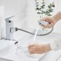 Auralum - Waschtisch Armatur Wasserhahn Bad mit ausziehbarer Brause Mischbatterie Bad Waschbecken Einhebelmischer Armatur Waschtischarmatur