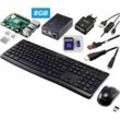 TRU COMPONENTS Pro Set Raspberry Pi® 4 B 8 GB 4 x 1.5 GHz inkl. Netzteil, inkl. Gehäuse, inkl. Kühlkörper, inkl. HDMI™-Kabel, inkl. Tastatur, inkl. Maus
