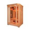 PureHaven Infrarotkabine 120x105x190 cm aus kanadischem Hemlock-Holz Bluetooth-Soundsystem Timer Lic