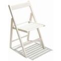 Okaffarefatto - Set 4 Stühle Wiederverschließbaren Buch Buchenholz Farbe Weiß Raumsparend
