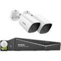 Berwachungskamera Set 8CH 1080N Fernzugriff dvr 2×TVI 1080P Bullet Kamera ir Nachtsicht Wasserdichte IP66 -4TB hdd - Sannce