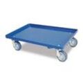 Gastro Transportroller geschlossene Deckfläche blau | Mindestbestellmenge 3 Stück