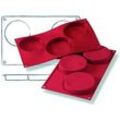 Gastro Schneider Silikon-Backformen "Biskuit" 300 x 175 mm, rot | Mindestbestellmenge 4 Stück