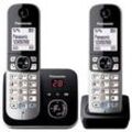 Panasonic KX-TG6822GB Schnurloses Telefon-Set mit Anrufbeantworter schwarz-silber