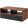 Teamson Home - Henry Couchtisch & Aufbewahrung aus Holz, Moderner Rechteckiger Beistelltisch mit Schubladen für Wohnzimmer, Empfangszimmer oder