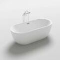 Freistehende Badewanne - codo, Weiß - Maße: ca. 170 x 80 x 58 cm - Füllmenge: 204 Liter, inkl. Überlaufschutz, Siphon und Verschluss i Spa, für 2