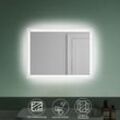 SONNI Badspiegel Lichtspiegel Energiesparende LED-Spiegel Kupfer/bleifreie Wandspiegel 60x50cm Spiegel Wandspiegel IP44