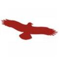 König Werbeanlagen Hinweisschild Aufkleber Piktogramm Vogel einzeln rot