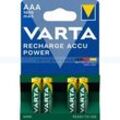 Akku Batterien VARTA Recharge Accu Power AAA R3 1000 mAh 4 Stück/Blister, sofort einsatzbereit da vorgeladen, 1,2 V