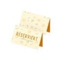 itenga Papierdekoration itenga 24x Tischkarten "Reserviert" Pastelltöne Veggie Vegan Handlette