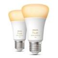 Philips Hue White Ambiance E27 8W LED-Lampe, 2er