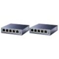 tp-link TL-SG105 5-Port-Gigabit-Desktop-Switch 2er Pack Netzwerk-Switch