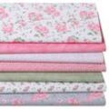 Patchwork- und Quiltpaket "Rosen", rosa/grau