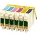 12 Ampertec Tinten ersetzt Epson T0801-806 6-farbig