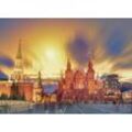 Papermoon Fototapete Red Square Sunset Moscow, glatt, bunt
