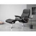 Relaxsessel STRESSLESS "Consul" Sessel Gr. ROHLEDER Stoff Q2 FARON, Cross Base Wenge, Relaxfunktion-Drehfunktion-Plus™System-Gleitsystem-BalanceAdapt™, B/H/T: 82 cm x 102 cm x 72 cm, grau (dark grey q2 faron) Lesesessel und Relaxsessel mit Hocker, Cross Base, Größe S, M & L, Holzakzent Wenge