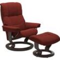 Relaxsessel STRESSLESS "Mayfair" Sessel Gr. Microfaser DINAMICA, Classic Base Wenge, Relaxfunktion-Drehfunktion-Plus™System-Gleitsystem, B/H/T: 88 cm x 102 cm x 77 cm, rot (red dinamica) Lesesessel und Relaxsessel mit Classic Base, Größe S, M & L, Gestell Wenge