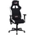 Gaming-Stuhl DUO COLLECTION "Game-Rocker G-10" Stühle Gr. B/H/T: 66 cm x 125 cm x 66 cm, Stoffbezug, Gaming-Chair + Kunststoff-Polypropylen, schwarz (schwarz, weiß, schwarz, weiß) Gamingstühle