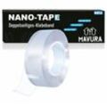 MAVURA Doppelklebeband NANO-TAPE Premium Nano Tape Klebeband doppelseitig ultra stark Kleber waschbar doppelseitiges Klebe Band extra Stark (3