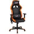 Gaming-Stuhl DUO COLLECTION "Game-Rocker G-10" Stühle Gr. B/H/T: 66 cm x 125 cm x 66 cm, Kunstleder-Netzstoff, Gaming-Chair + Kunststoff-Polypropylen, bunt (schwarz, orange, schwarz) Gamingstühle