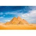 PAPERMOON Fototapete "Große Pyramiden in Gizeh" Tapeten Gr. B/L: 5 m x 2,8 m, Bahnen: 10 St., bunt (mehrfarbig) Fototapeten