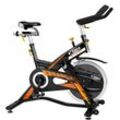 Speedbike BH FITNESS "Indoorbike Duke Magnetic H926" Fahrradtrainer orange (schwarz, orange, weiß, silberfarben) Racer-Bikes