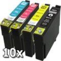 10 Ampertec Tinten ersetzt Epson C13T1631-1634 4-farbig No 16XL