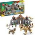 LEGO® Konstruktionsspielsteine Angriff des T. rex und des Raptors aufs Besucherzentrum (76961), (693 St), LEGO® Jurassic Park; Made in Europe, bunt