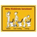 König Werbeanlagen Hinweisschild WC-Kennzeichnung Bitte Klobürste benutzen