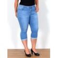 ESRA Caprijeans C210 Capri Jeans Damen High Waist 3/4 Hose Stretch