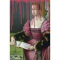 Acrylglasbild QUEENCE "Frau mit Buch" Bilder Gr. B/H/T: 80 cm x 120 cm x 2,4 cm, rosa Acrylglasbilder